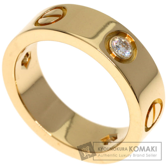 CARTIER   love ring half diamond # 49 Ring  K18 Yellow Gold Ladies [Used]