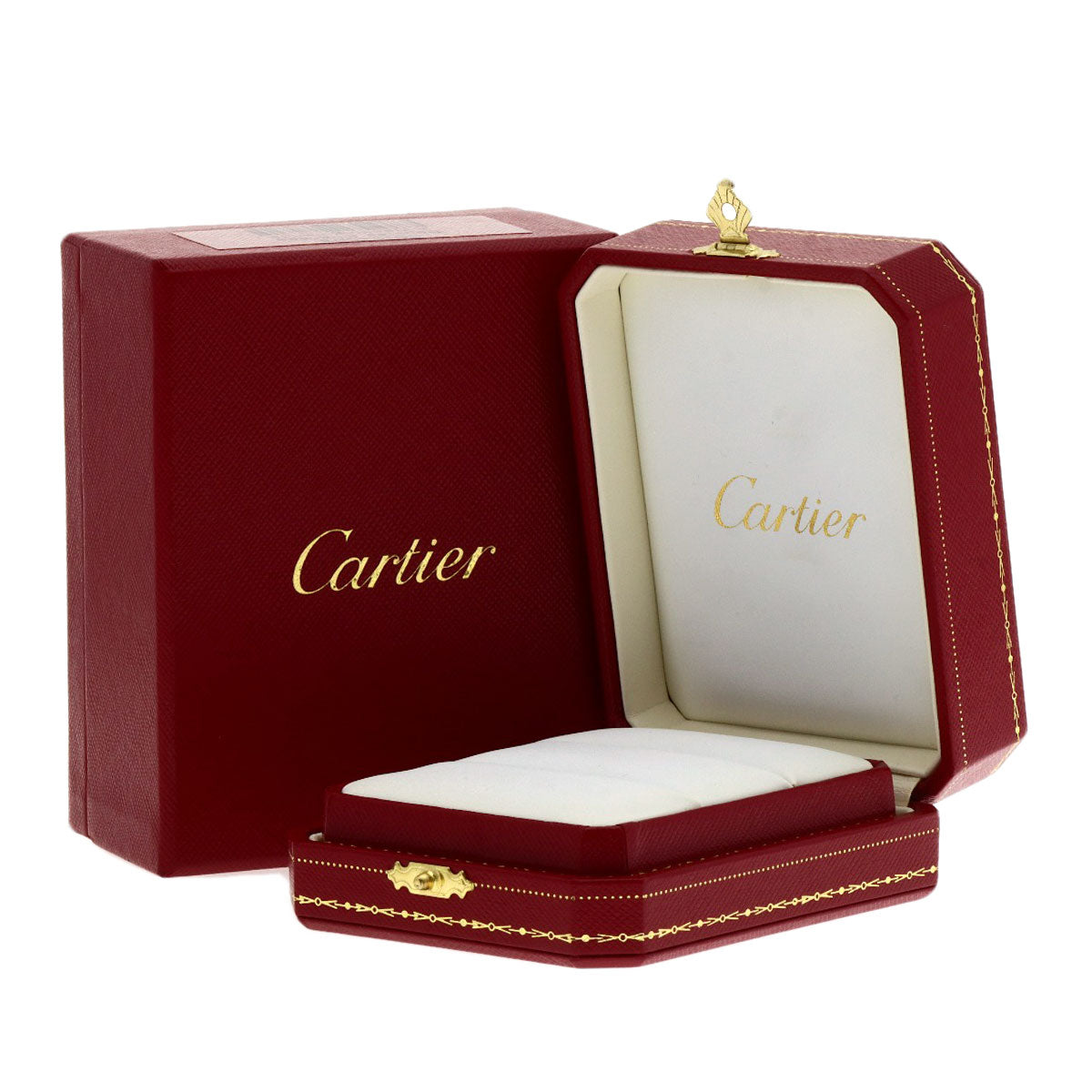CARTIER   love ring half diamond # 49 Ring  K18 Yellow Gold Ladies [Used]