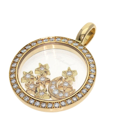 Chopard   Happy Diamond Moon Star Pendant top  K18 Yellow Gold Ladies [Used]