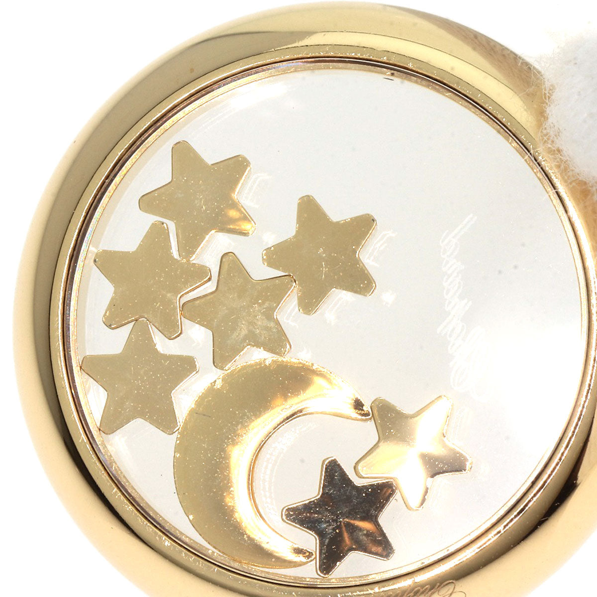 Chopard   Happy Diamond Moon Star Pendant top  K18 Yellow Gold Ladies [Used]