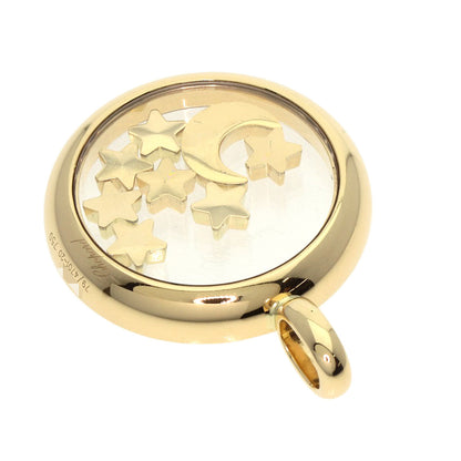 Chopard   Happy Diamond Moon Star Pendant top  K18 Yellow Gold Ladies [Used]