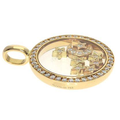 Chopard   Happy Diamond Moon Star Pendant top  K18 Yellow Gold Ladies [Used]