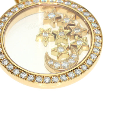 Chopard   Happy Diamond Moon Star Pendant top  K18 Yellow Gold Ladies [Used]