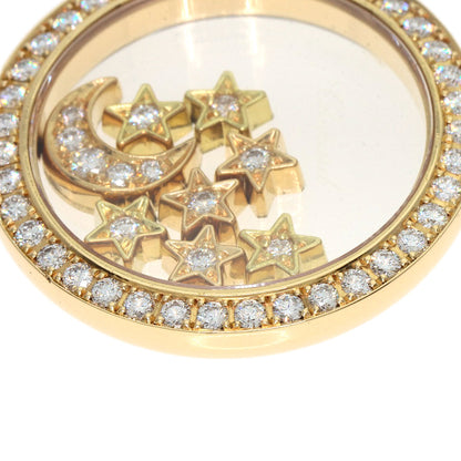 Chopard   Happy Diamond Moon Star Pendant top  K18 Yellow Gold Ladies [Used]