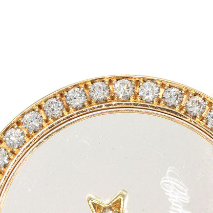 Chopard   Happy Diamond Moon Star Pendant top  K18 Yellow Gold Ladies [Used]