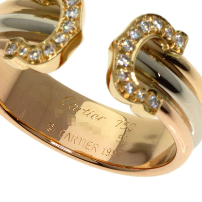CARTIER   2C Diamond Ring  K18 Yellow Gold K18 White GoldLadies [Used]