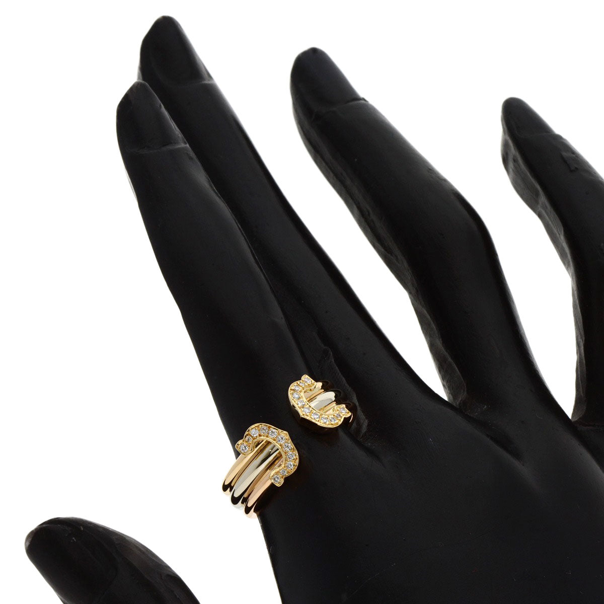 CARTIER   2C Diamond Ring  K18 Yellow Gold K18 White GoldLadies [Used]