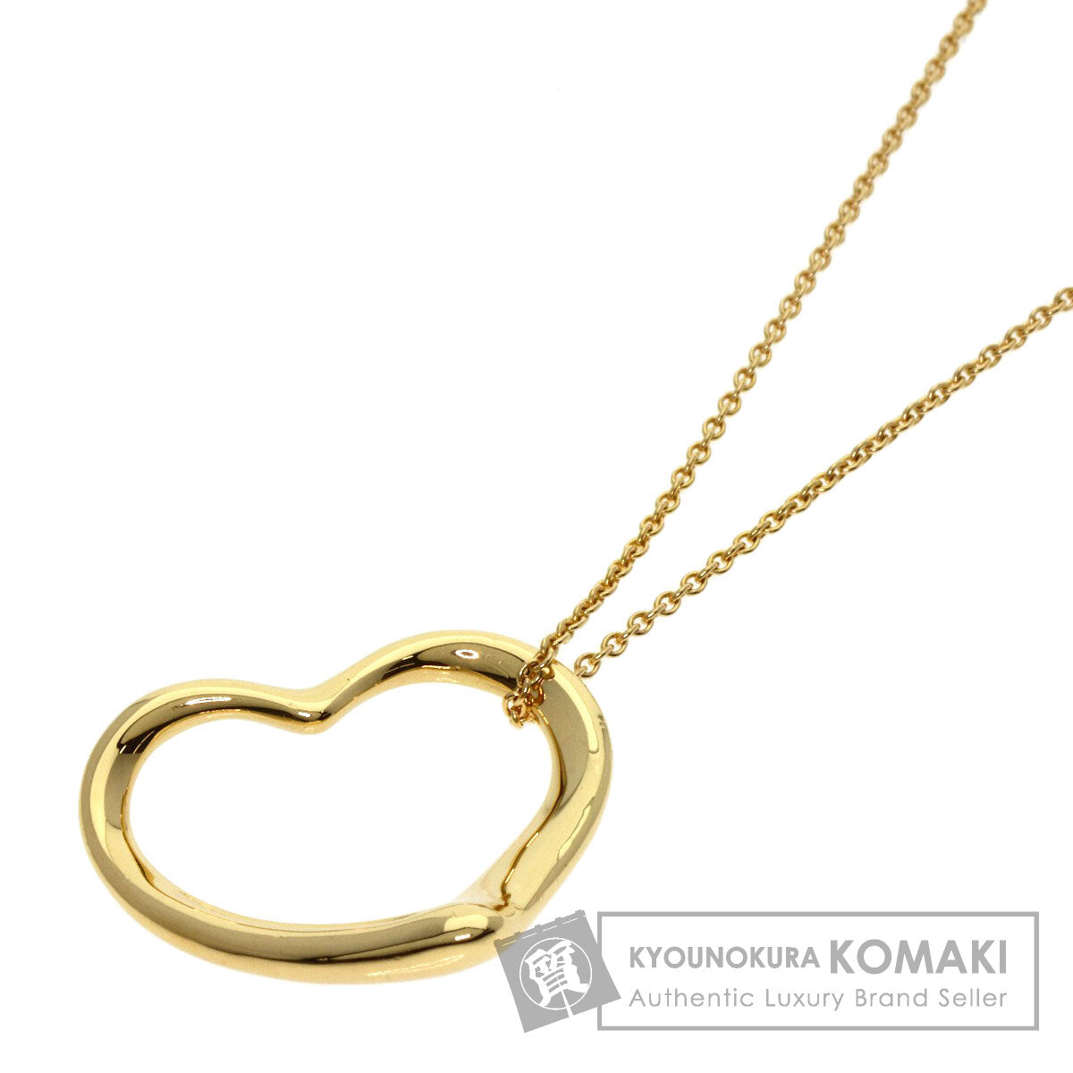 TIFFANY&Co. Open heart Necklace K18 Yellow Gold Ladies [Used]