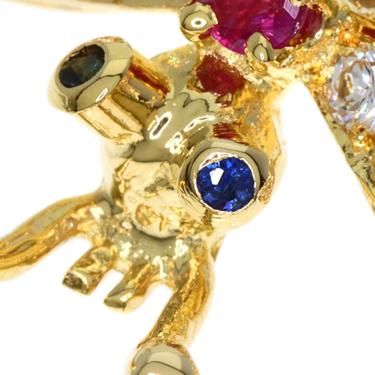 TIFFANY&Co. Dragonfly Diamond Ruby Brooch K18 Yellow Gold Ladies [Used]