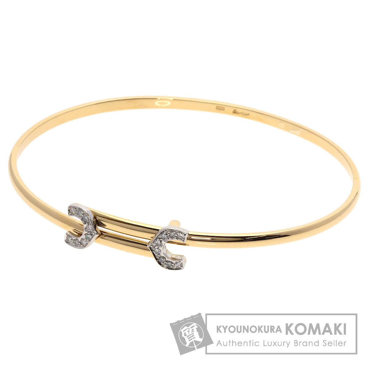 CARTIER Vintage 2C Diamond Bracelet K18 Yellow Gold Ladies [Used]