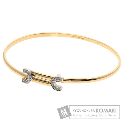 CARTIER Vintage 2C Diamond Bracelet K18 Yellow Gold Ladies [Used]