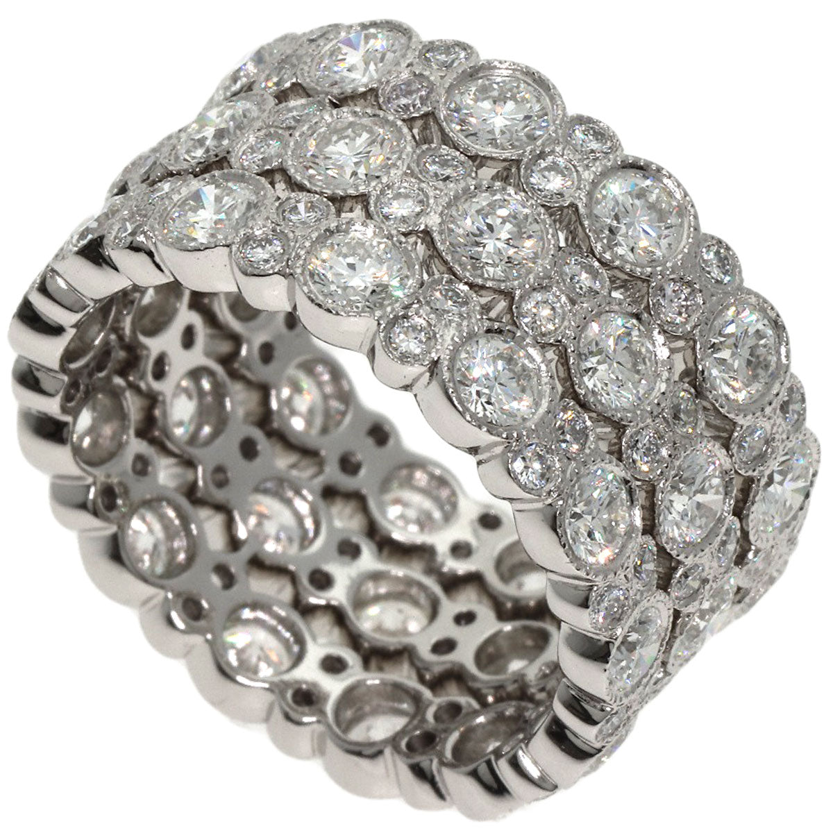 TIFFANY&Co. Cobblestone Full Eternity Diamond Ring Platinum PT950 Ladies [Used]