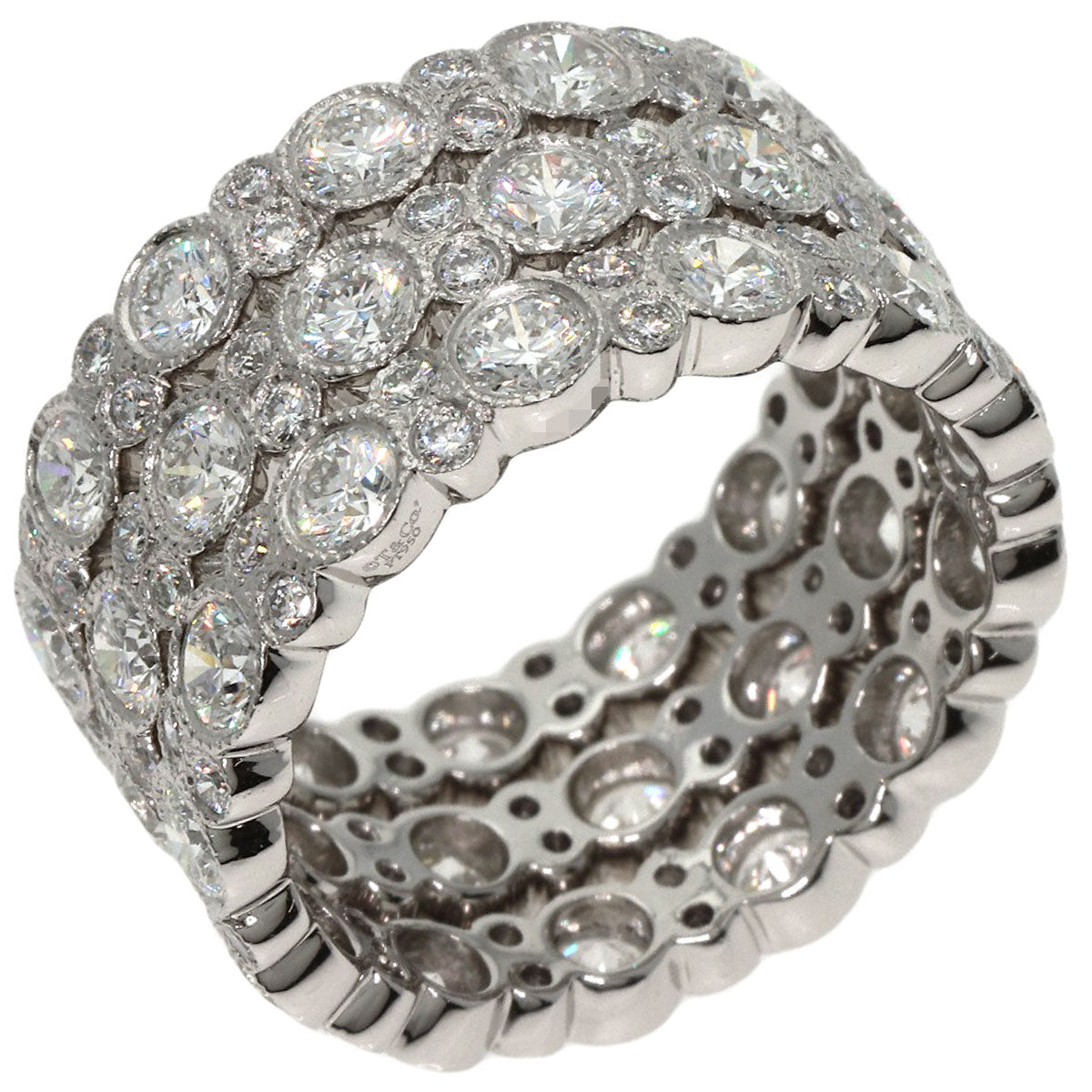 TIFFANY&Co. Cobblestone Full Eternity Diamond Ring Platinum PT950 Ladies [Used]