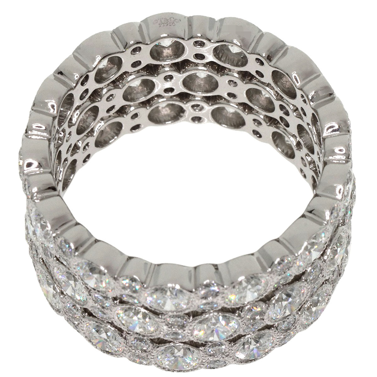 TIFFANY&Co. Cobblestone Full Eternity Diamond Ring Platinum PT950 Ladies [Used]