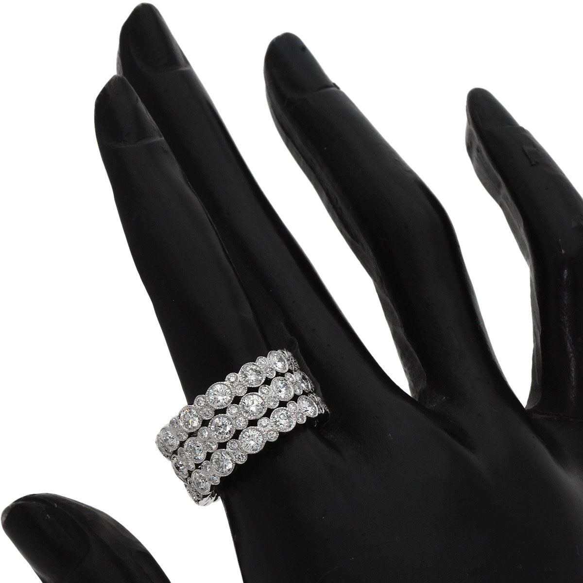 TIFFANY&Co. Cobblestone Full Eternity Diamond Ring Platinum PT950 Ladies [Used]