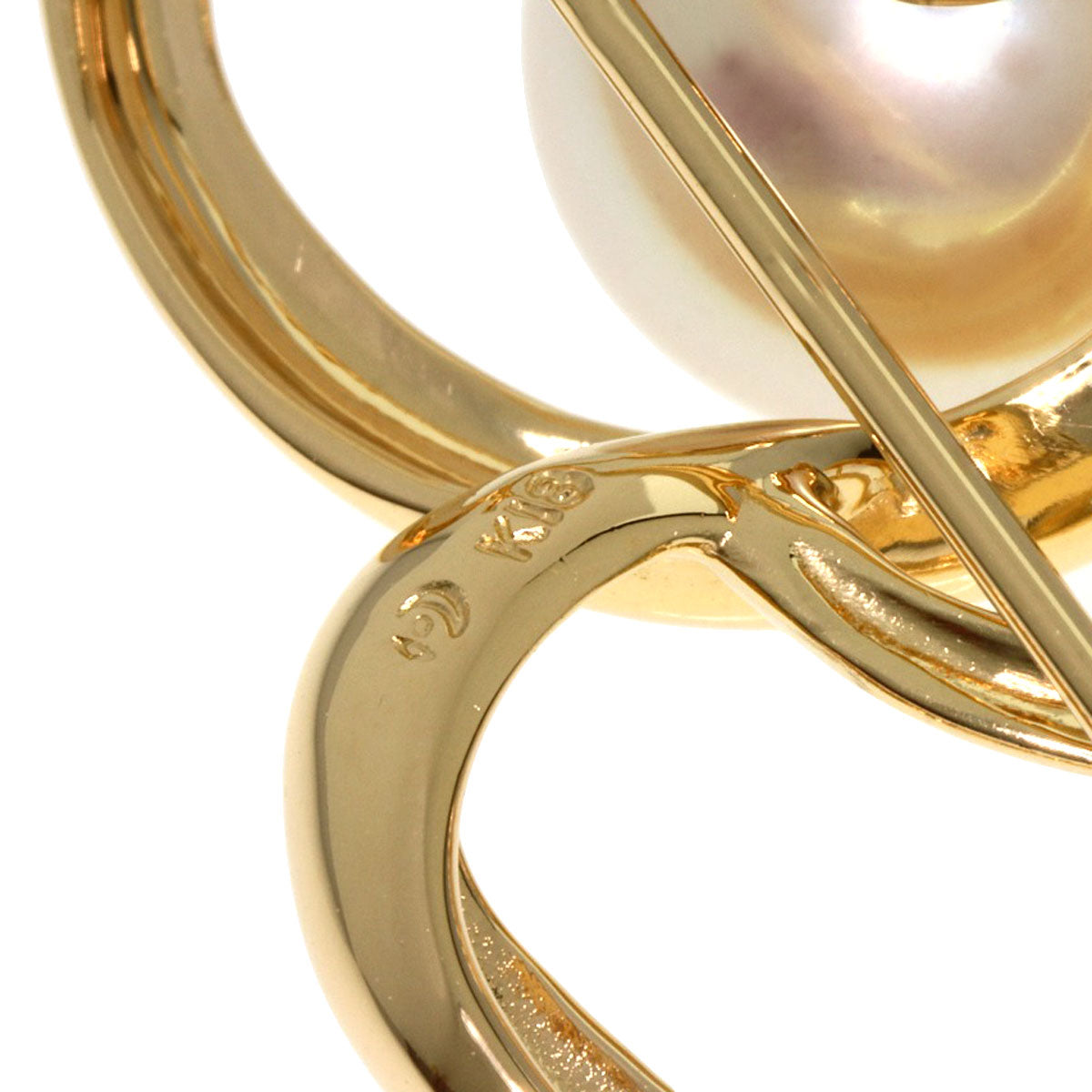 TASAKI Pearl Pearl Brooch K18 Yellow Gold Ladies [Used]