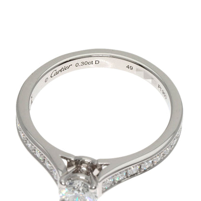 CARTIER   Solitaire Diamond # 49 Ring  Platinum PT950 Ladies [Used]