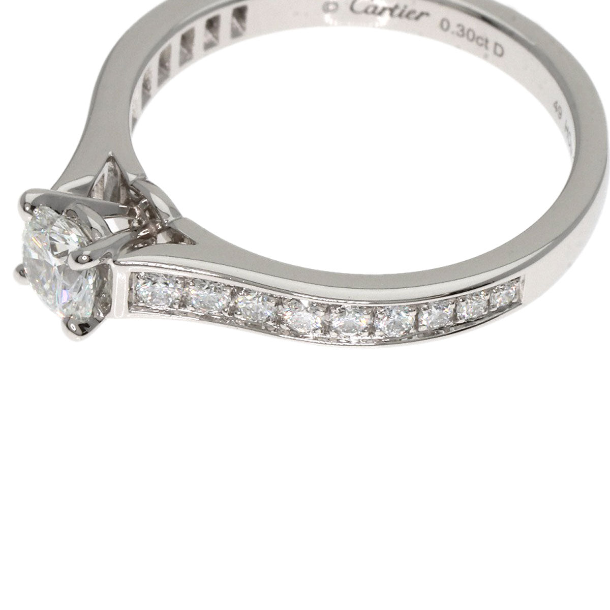 CARTIER   Solitaire Diamond # 49 Ring  Platinum PT950 Ladies [Used]