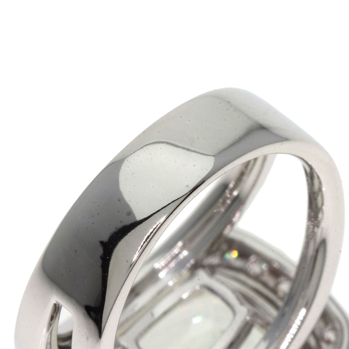 タサキ グリーンクォーツ ダイヤモンド リング・指輪 K18ホワイトゴールド レディース 【中古】【TASAKI】