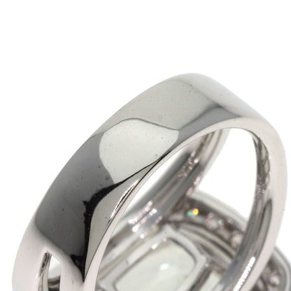 タサキ グリーンクォーツ ダイヤモンド リング・指輪 K18ホワイトゴールド レディース 【中古】【TASAKI】