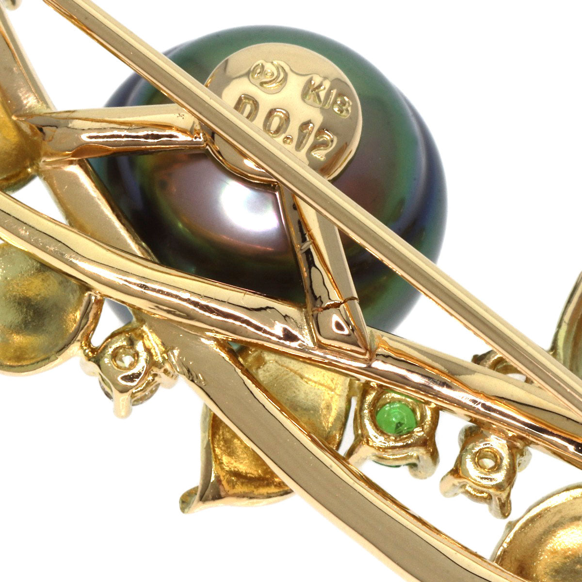 TASAKI Pearl Pearl Diamond Brooch K18 Yellow Gold Ladies [Used]