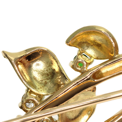 TASAKI Pearl Pearl Diamond Brooch K18 Yellow Gold Ladies [Used]