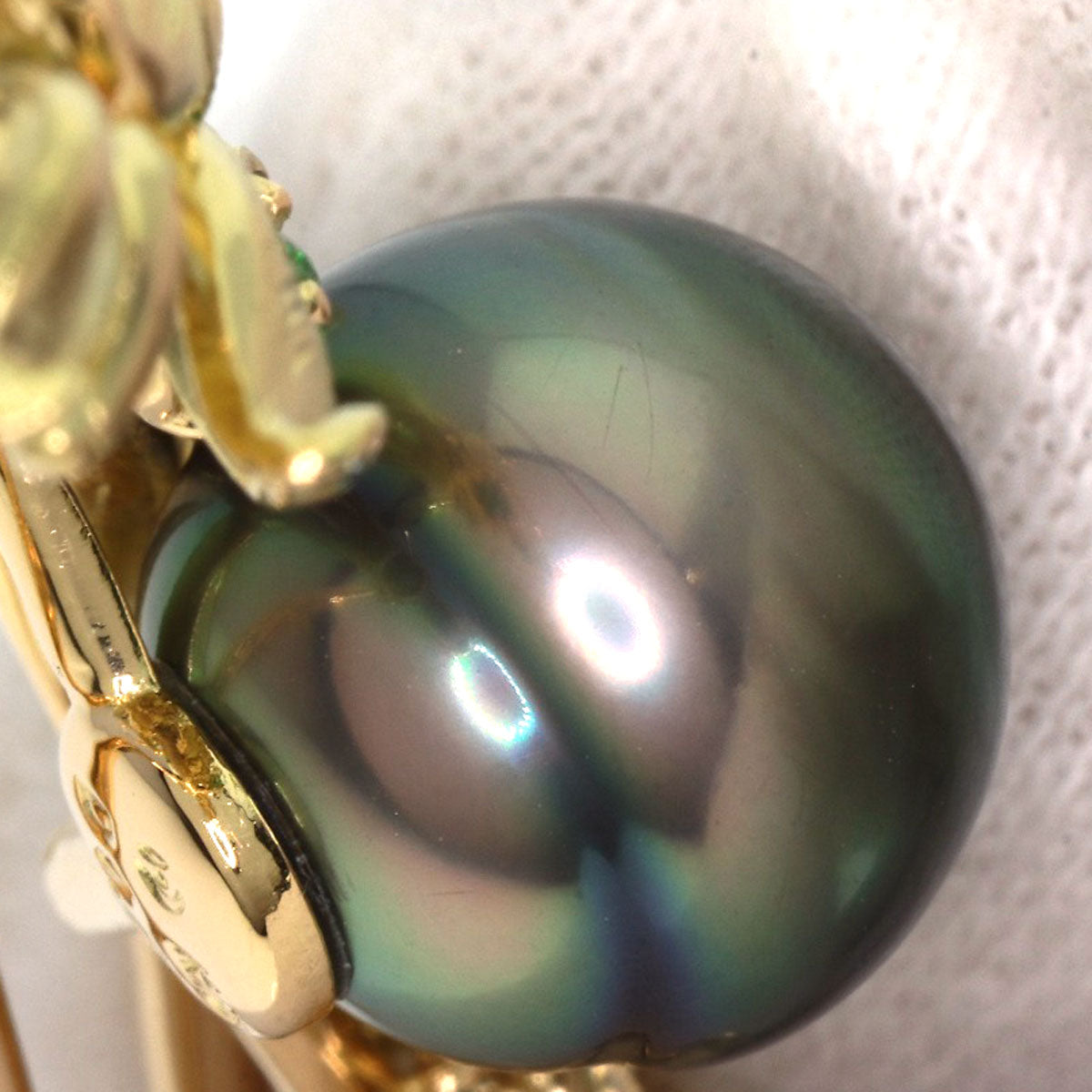 TASAKI Pearl Pearl Diamond Brooch K18 Yellow Gold Ladies [Used]