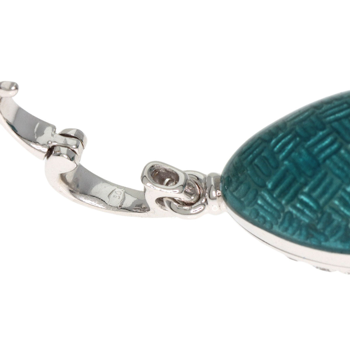 FABERGE Easter Egg Diamond Pendant top K18 White Gold Ladies [Used]