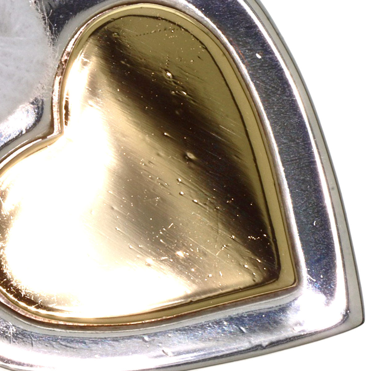 TIFFANY&Co. Heart Motif Plate Pendant top Silver 18K Yellow GoldLadies [Used]