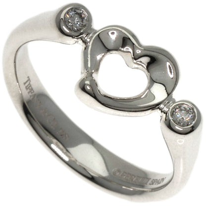 TIFFANY&Co.   Open Heart 2P Diamond Ring  Silver Ladies [Used]
