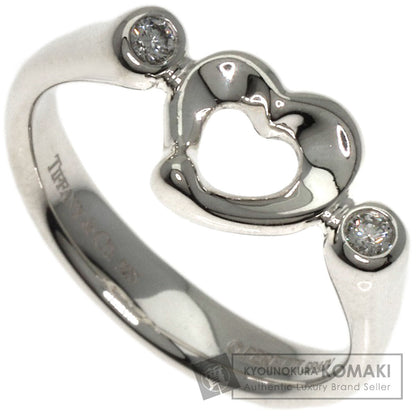 TIFFANY&Co.   Open Heart 2P Diamond Ring  Silver Ladies [Used]
