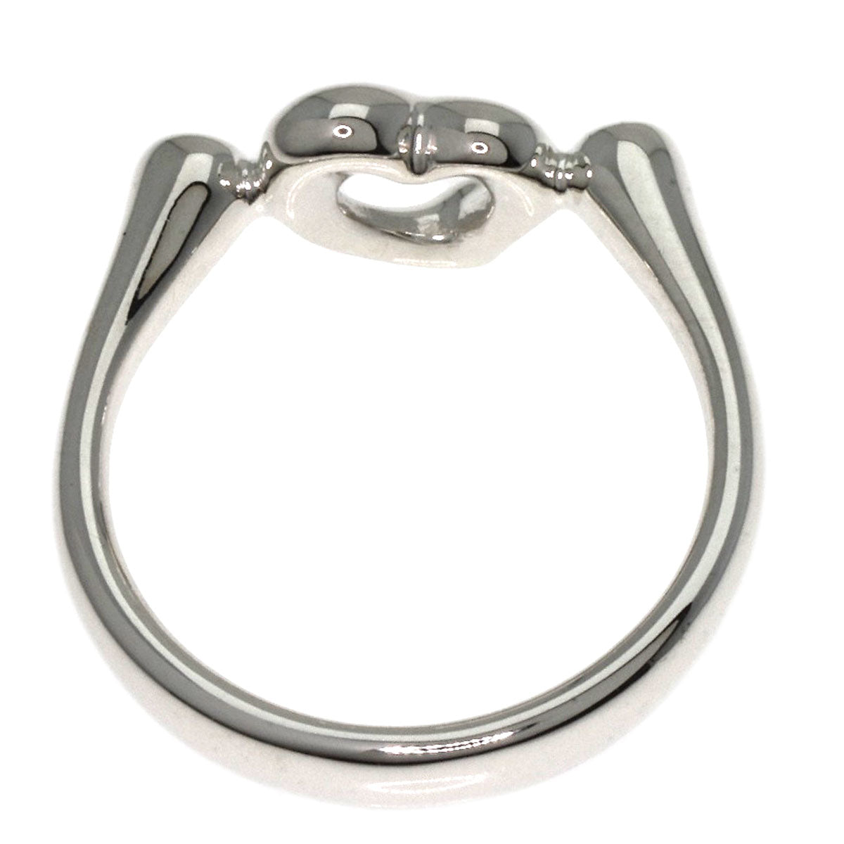 TIFFANY&Co.   Open Heart 2P Diamond Ring  Silver Ladies [Used]