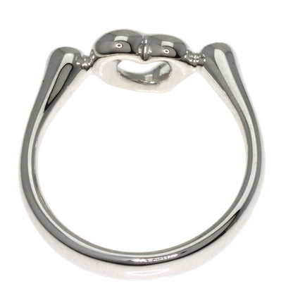 TIFFANY&Co.   Open Heart 2P Diamond Ring  Silver Ladies [Used]