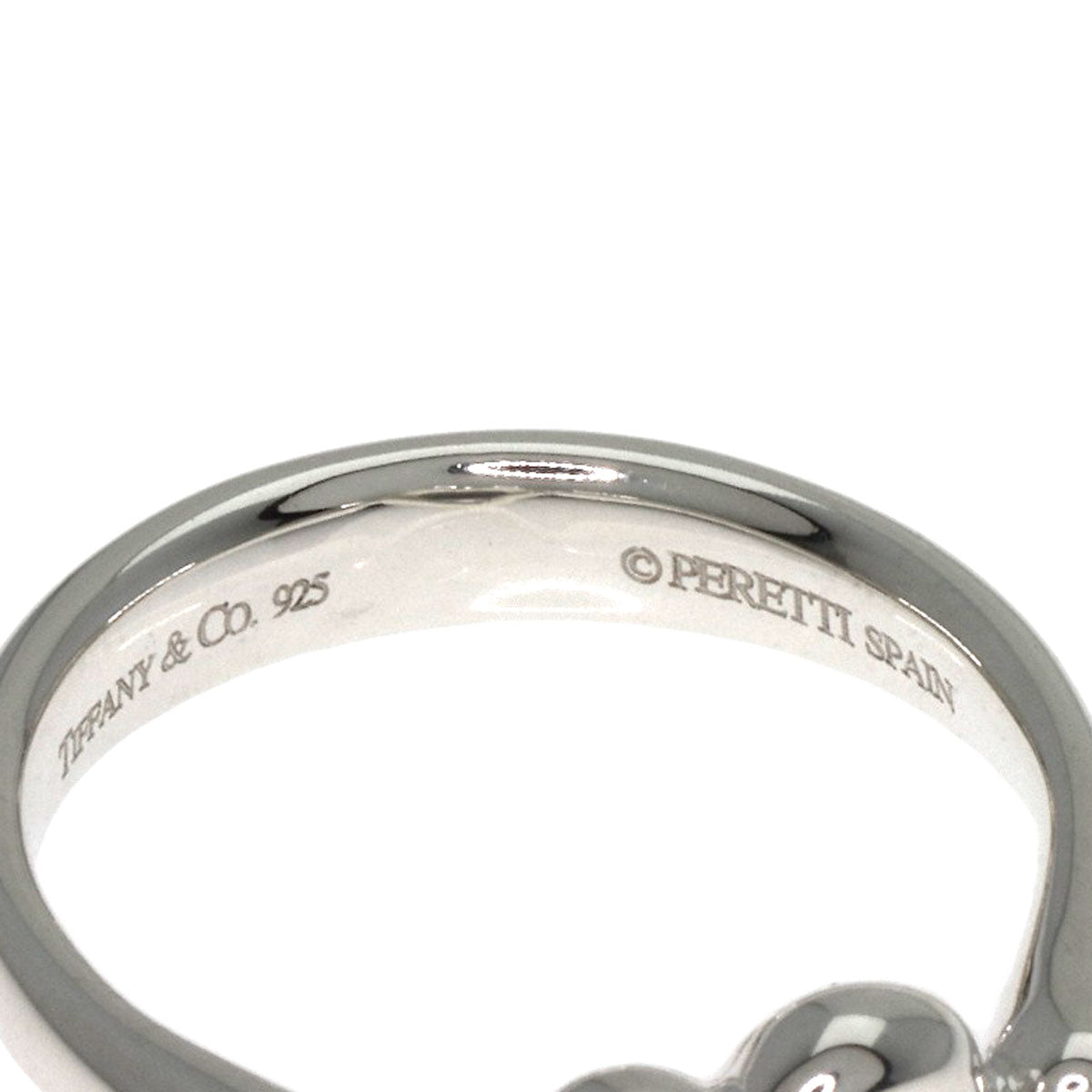 TIFFANY&Co.   Open Heart 2P Diamond Ring  Silver Ladies [Used]