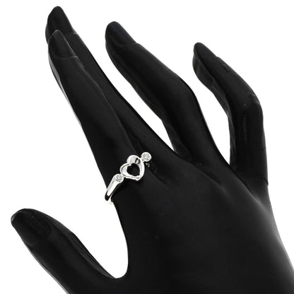 TIFFANY&Co.   Open Heart 2P Diamond Ring  Silver Ladies [Used]