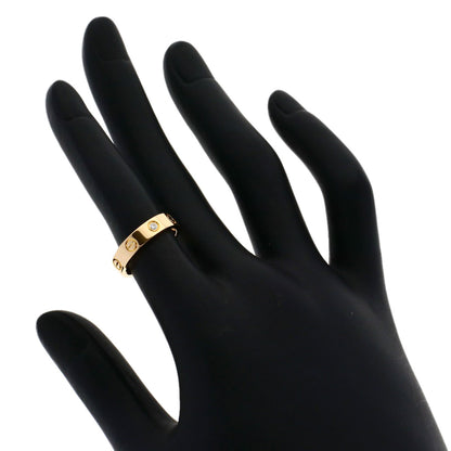 CARTIER mini love ring 1P Diamond #47 Ring K18 Pink Gold Ladies [Used]