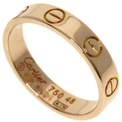 CARTIER Mini love ring # 48 Ring K18 Pink Gold Ladies [Used]