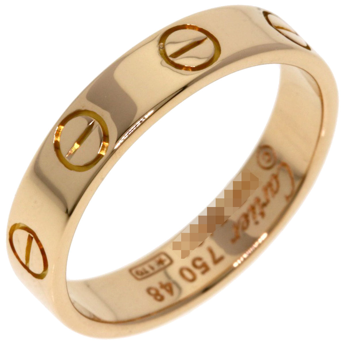 CARTIER Mini love ring # 48 Ring K18 Pink Gold Ladies [Used]