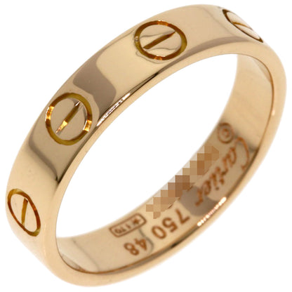 CARTIER Mini love ring # 48 Ring K18 Pink Gold Ladies [Used]