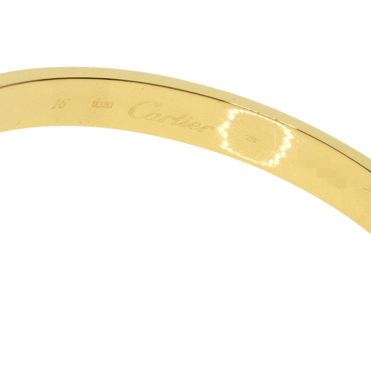 CARTIER LOVE Bracelets with screwdriver #16 Bracelet K18 Yellow Gold Ladies [Used]