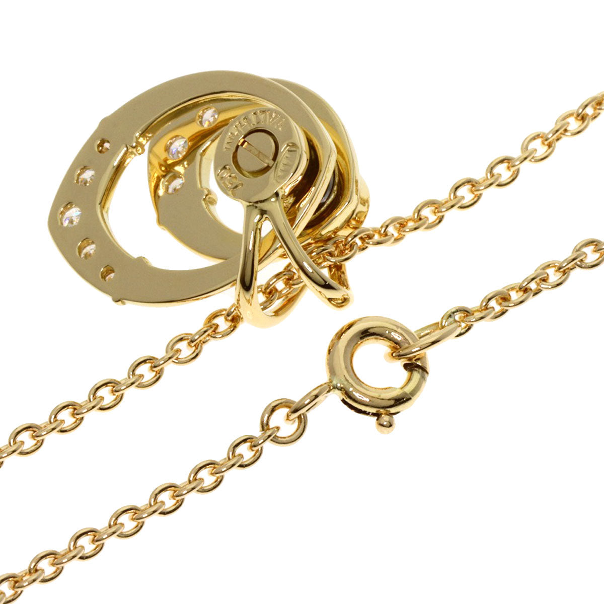 WALTHAM   swing diamond Necklace  K18 Yellow Gold Ladies [Used]