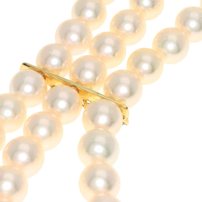 MIKIMOTO Baby Pearl Pearl Diamond 3 Strand Necklace K18 Yellow Gold Ladies [Used]