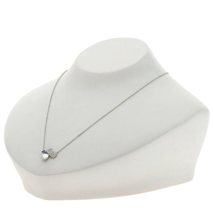 TIFFANY&Co. Paper Flower Mini 1P Tanzanite Pavé Diamond Necklace Platinum PT950 Ladies [Used]