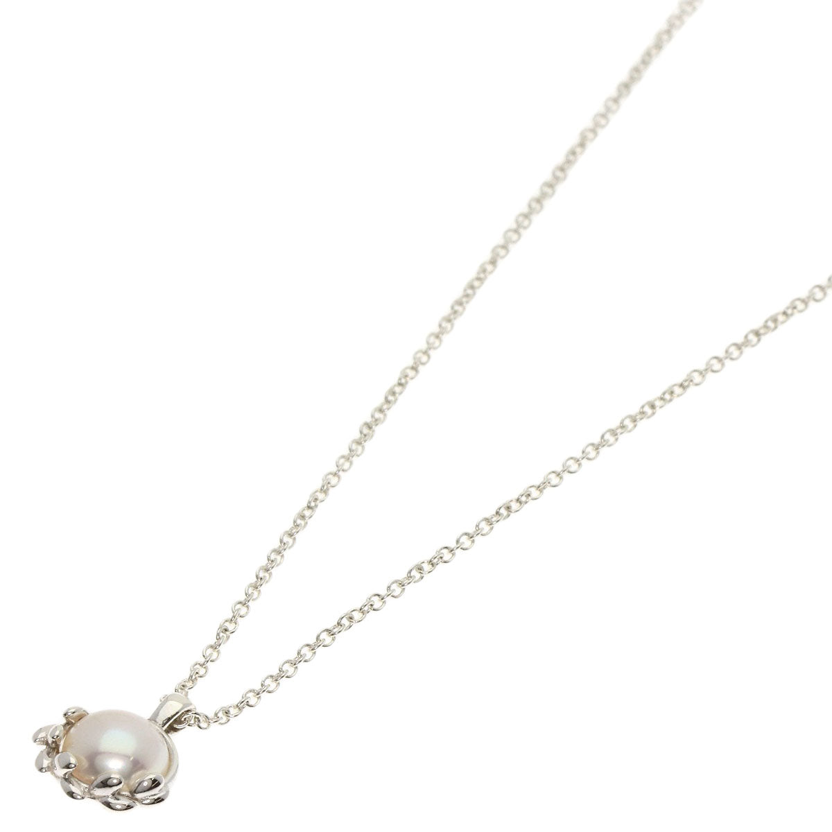 TIFFANY&Co. Olive Leaf Pearl Pearl Necklace Silver Ladies [Used]