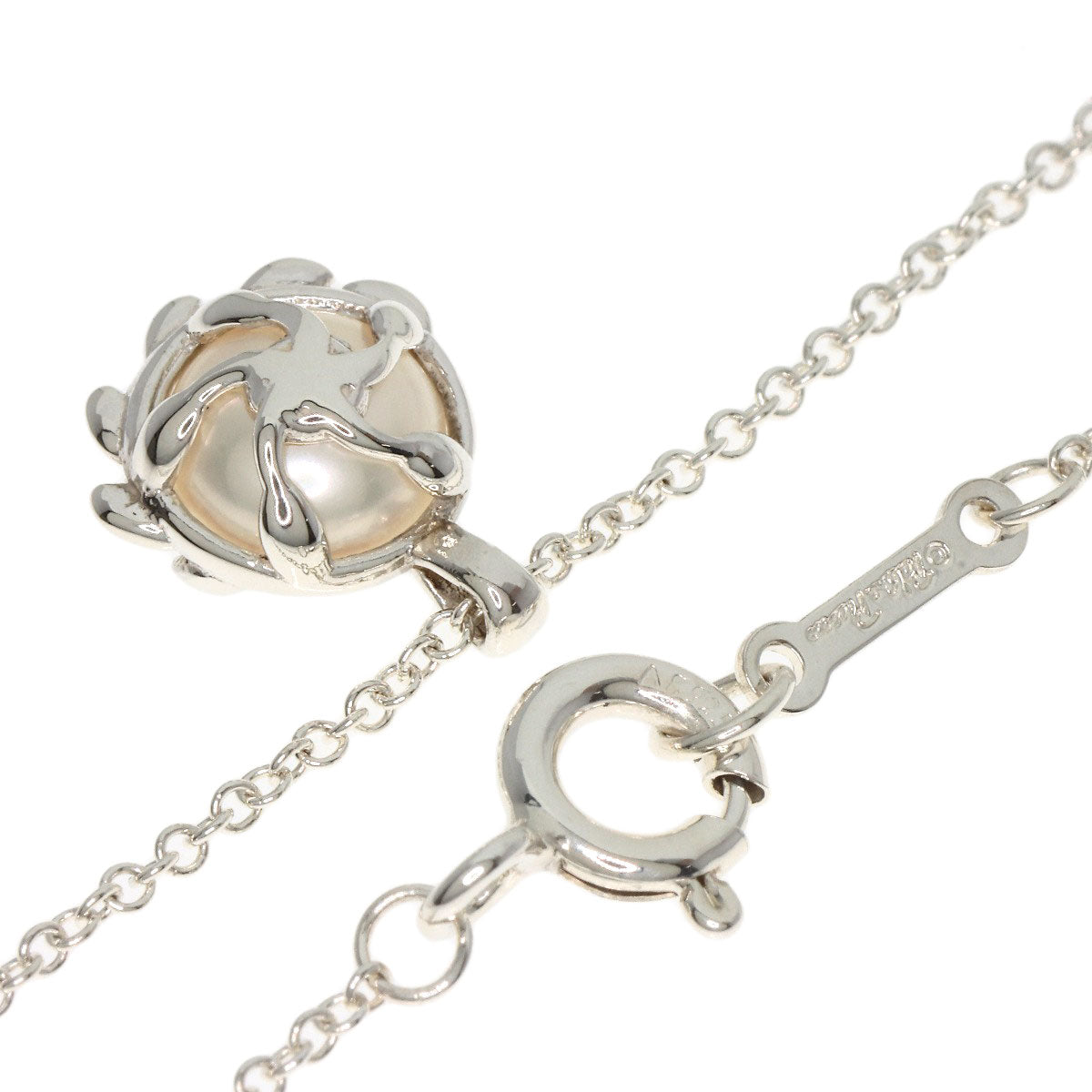 TIFFANY&Co. Olive Leaf Pearl Pearl Necklace Silver Ladies [Used]