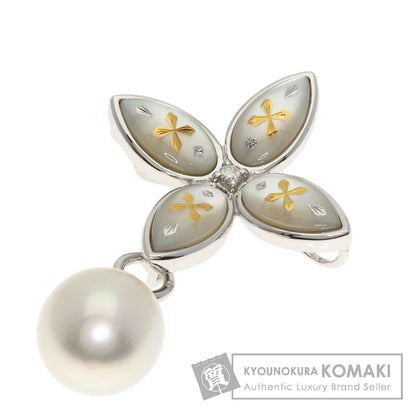 MIKIMOTO Pikwe Pearl Pearl TOP 2WAY Brooch K18 White Gold Ladies [Used]