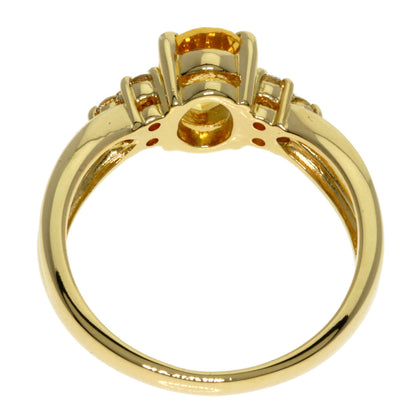TASAKI Citrin Diamond Ring K18 Yellow Gold Ladies [Used]