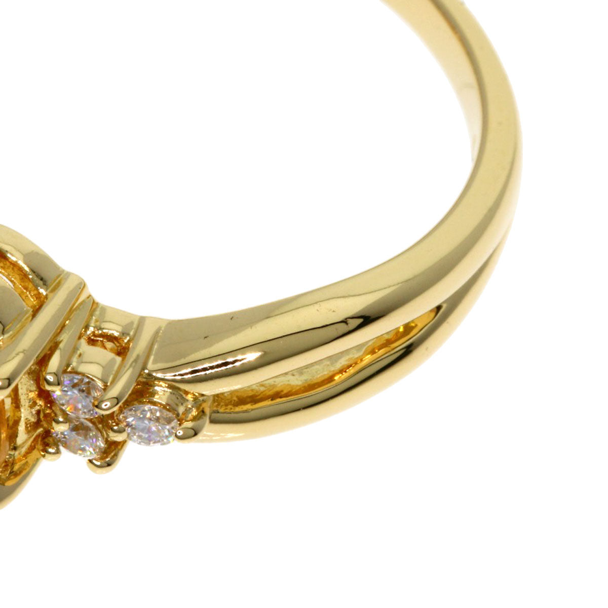 TASAKI Citrin Diamond Ring K18 Yellow Gold Ladies [Used]