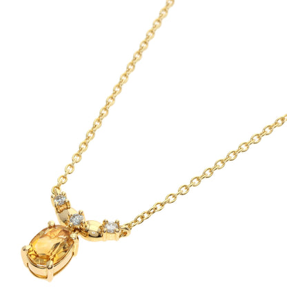 TASAKI Citrin Diamond Necklace K18 Yellow Gold Ladies [Used]