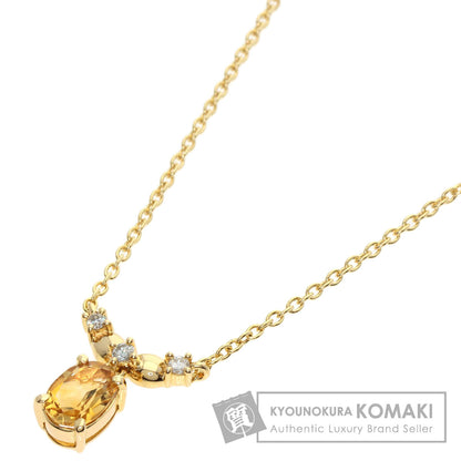 TASAKI Citrin Diamond Necklace K18 Yellow Gold Ladies [Used]